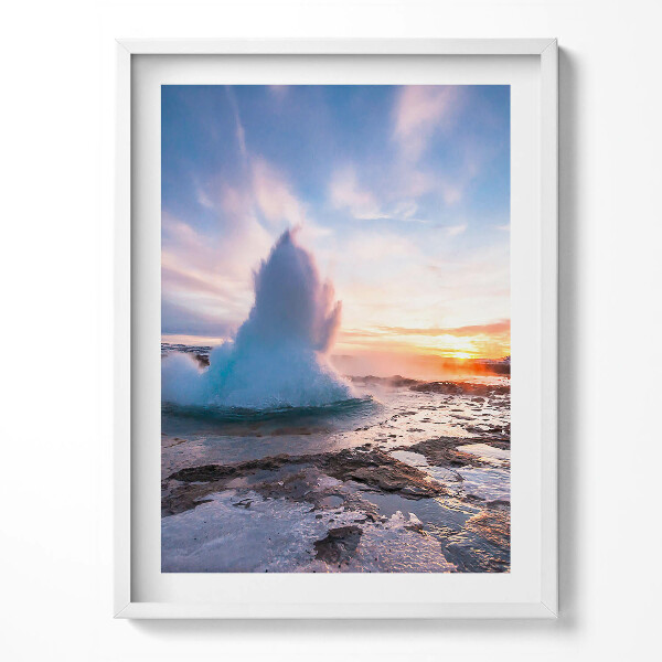 Obraz v rámu Gejzír na ostrově Island