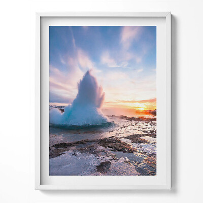 Obraz v rámu Gejzír na ostrově Island