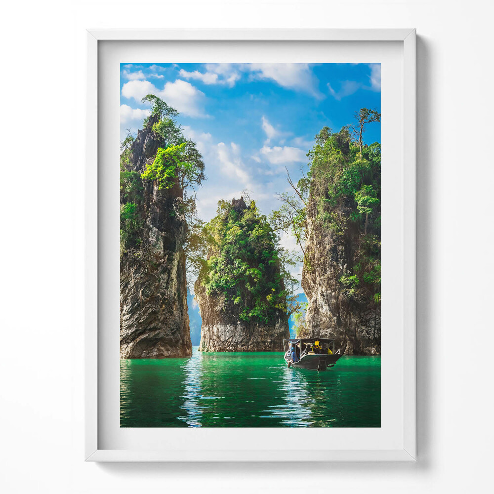 Obraz v rámu Jezero stromy příroda