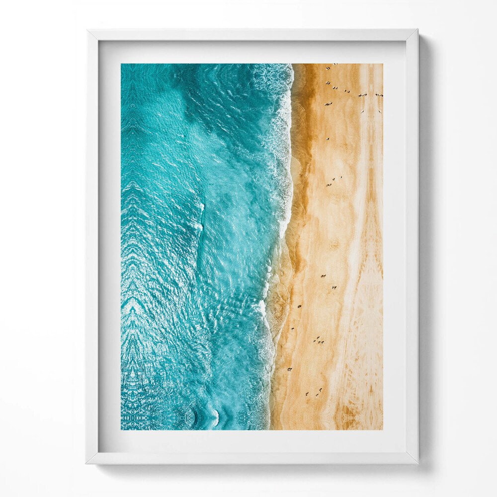 Obraz v rámu Lidé na mořské pláži