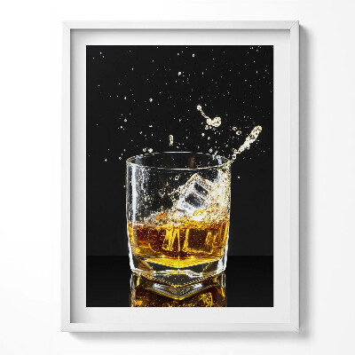 Obraz v rámu Sklenka whisky