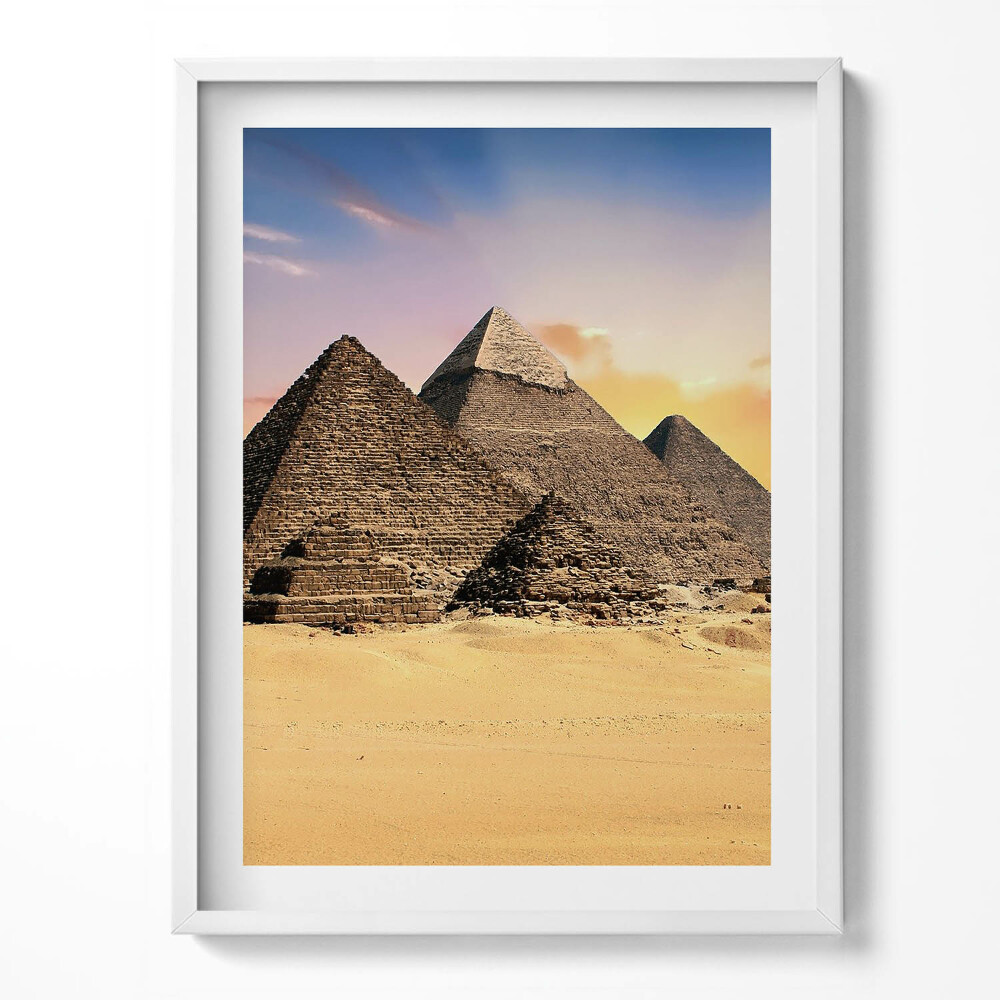 Obraz v rámu Egyptské pyramidy v poušti