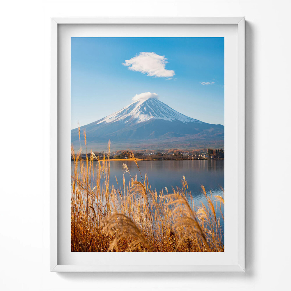 Obraz v rámu Krajina hory Fudži Japonsko