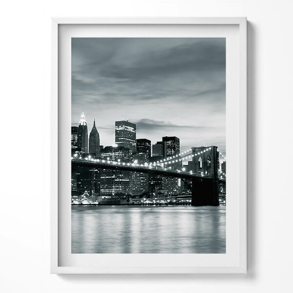Obraz v rámu Brooklyn Bridge Nové panorama