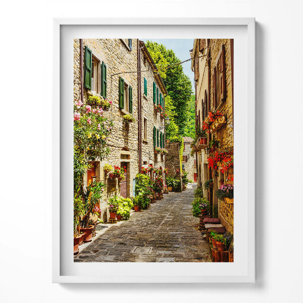 Obraz v rámu Malebná městská ulice