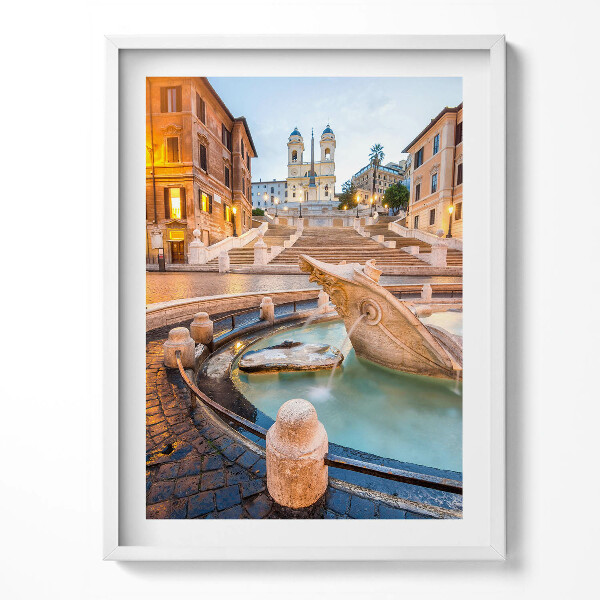 Obraz v rámu Fontána ve městě