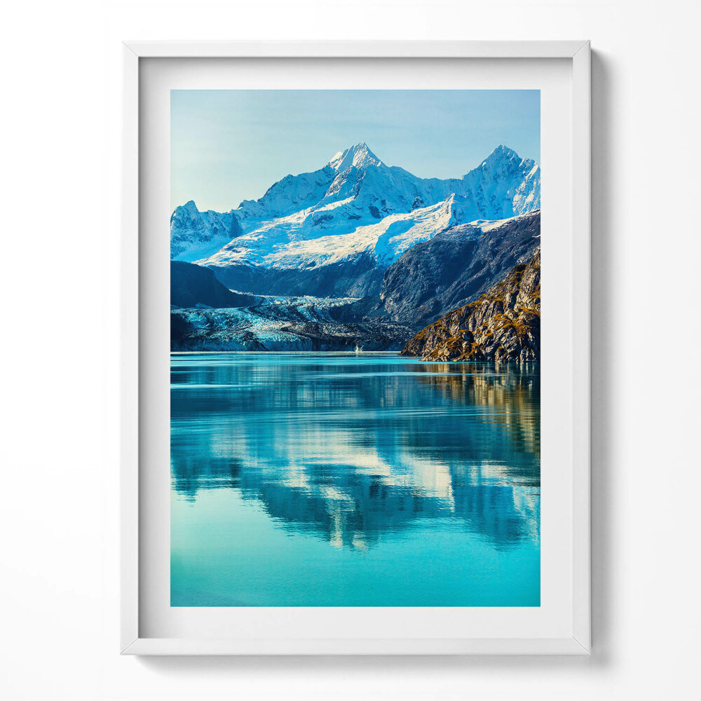 Obraz v rámu Krásná krajina horského jezera