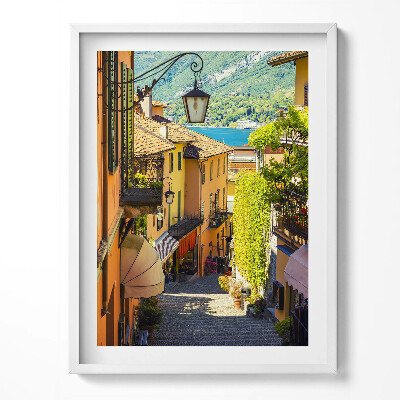 Obraz v rámu Malebná ulice v italském městě