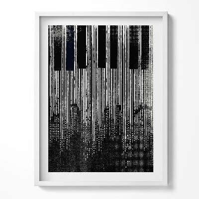 Obraz v rámu Klavír a město ilustrace