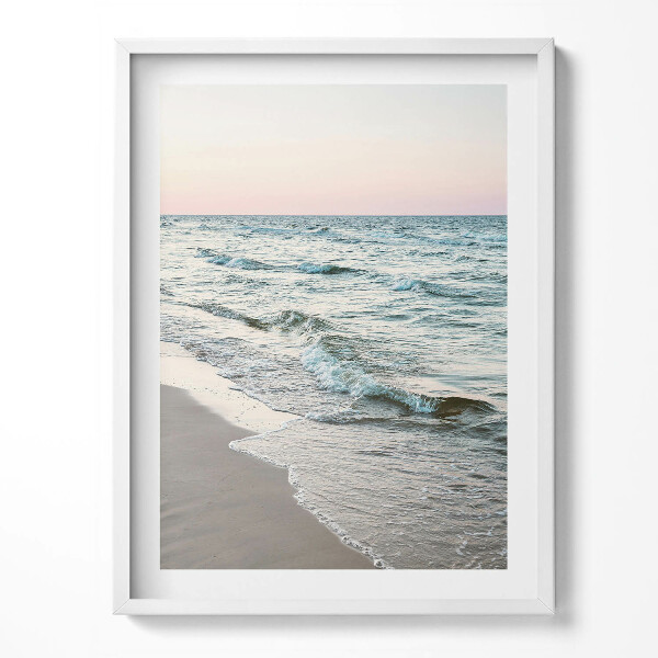 Obraz v rámu Romantická krajina mořských vln