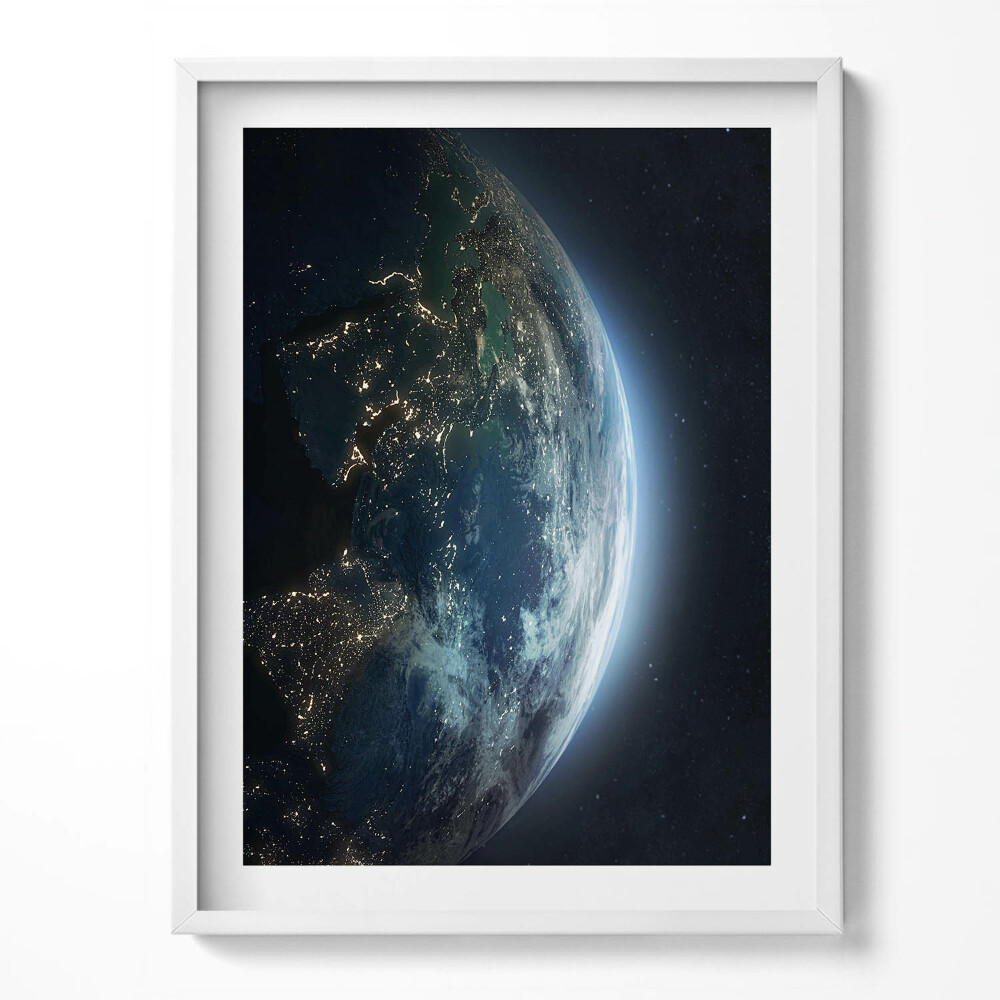 Obraz v rámu Planeta Země při pohledu z vesmíru