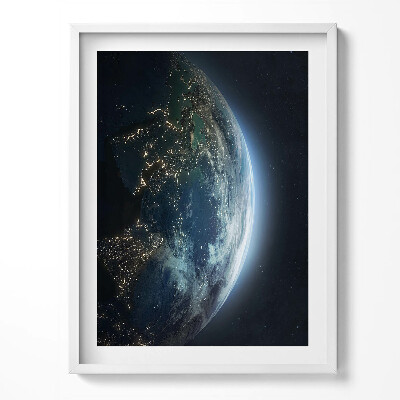 Obraz v rámu Planeta Země při pohledu z vesmíru