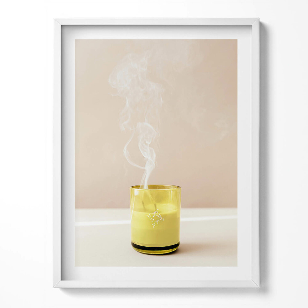 Obraz v rámu Zhasnutá svíčka, boho styl
