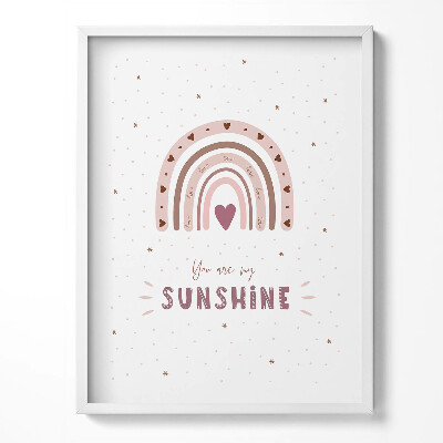 Obraz v rámu Krásná duhová ilustrace a nápis 