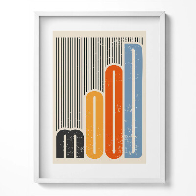 Obraz v rámu Modernistický barevný nápis 