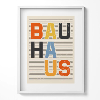 Obraz v rámu Modernistický barevný nápis 