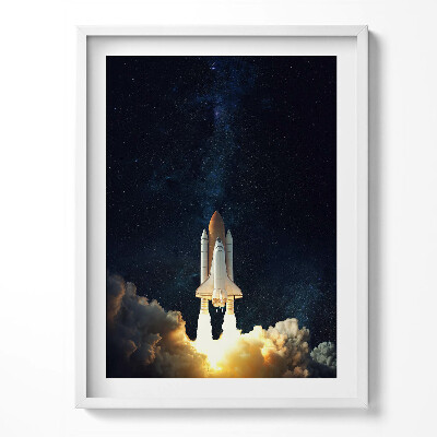 Obraz v rámu Raketa startující do vesmíru