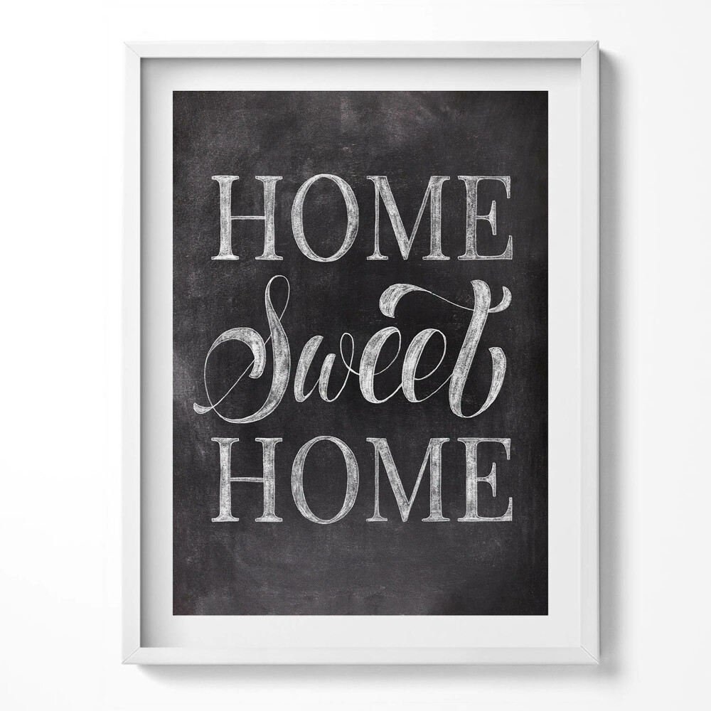 Obraz v rámu Nápis pro byt "doma, sladký domov"