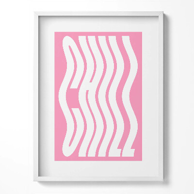 Obraz v rámu Vlnitý nápis 