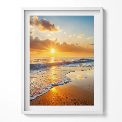 Obraz v rámu Západ slunce nad mořem