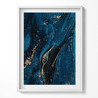 Obraz v rámu Tekutá abstrakce s částicemi zlata