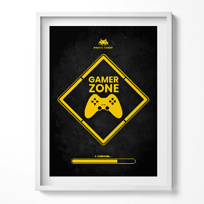 Obraz v rámu Nápis pro herní místnost 