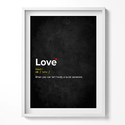 Obraz v rámu Kreativní definice lásky