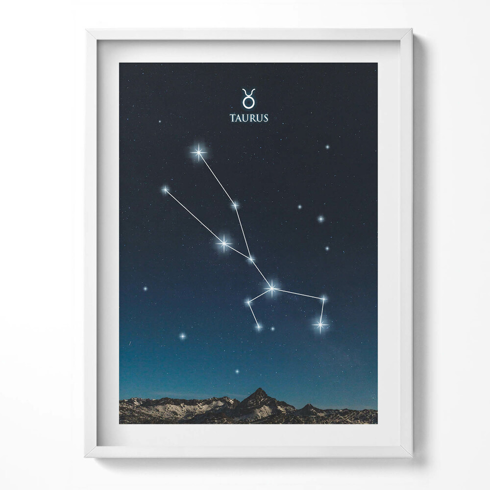 Obraz v rámu Souhvězdí zvěrokruhu Býk