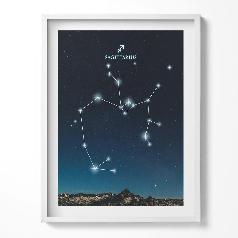 Obraz v rámu Zodiac souhvězdí Střelec