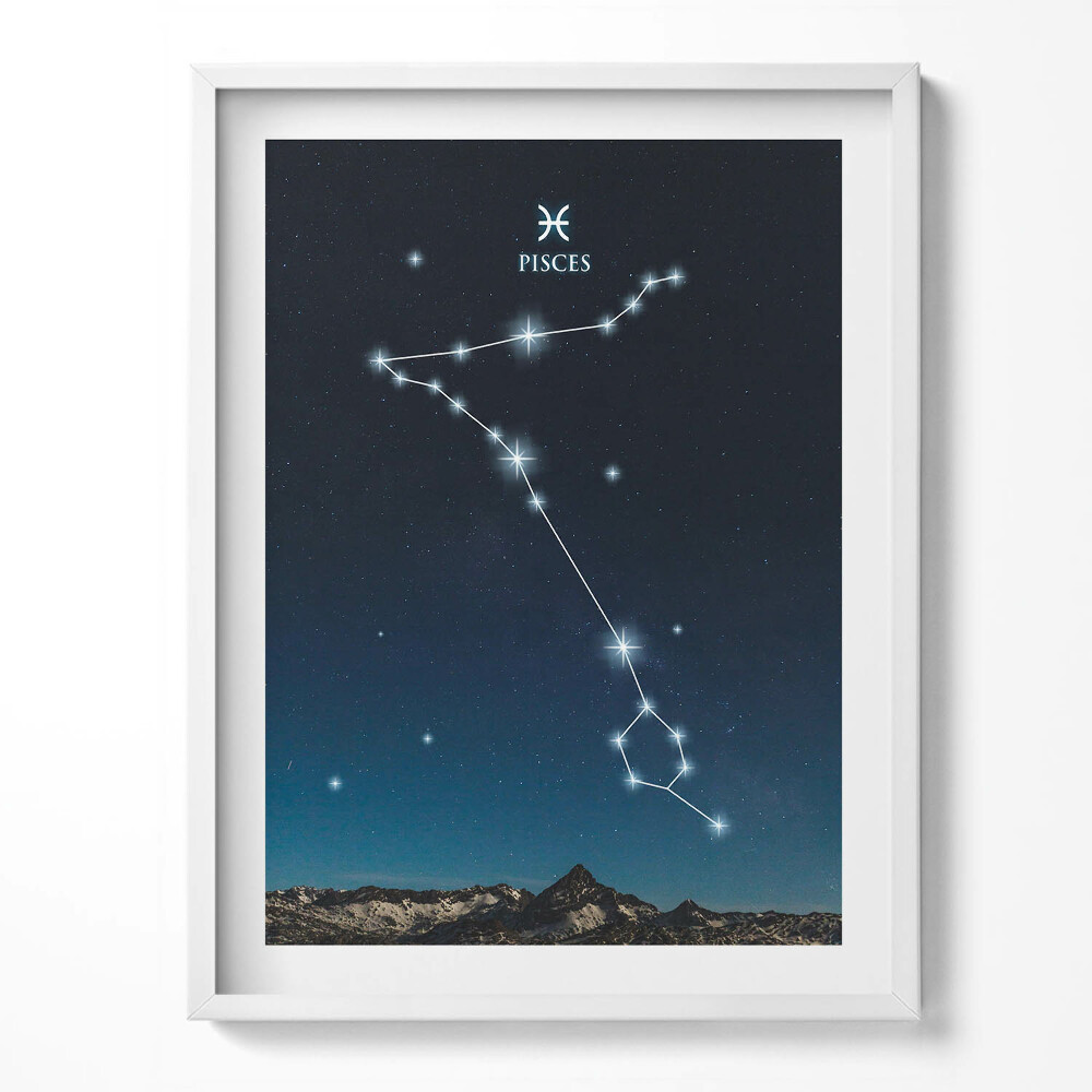 Obraz v rámu Souhvězdí zvěrokruhu Ryby