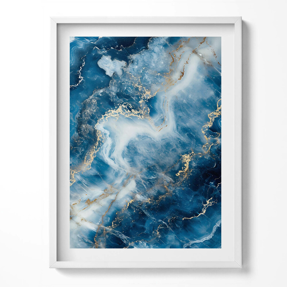 Obraz v rámu Kamenná textura se zlatem