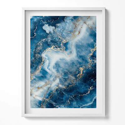 Obraz v rámu Kamenná textura se zlatem