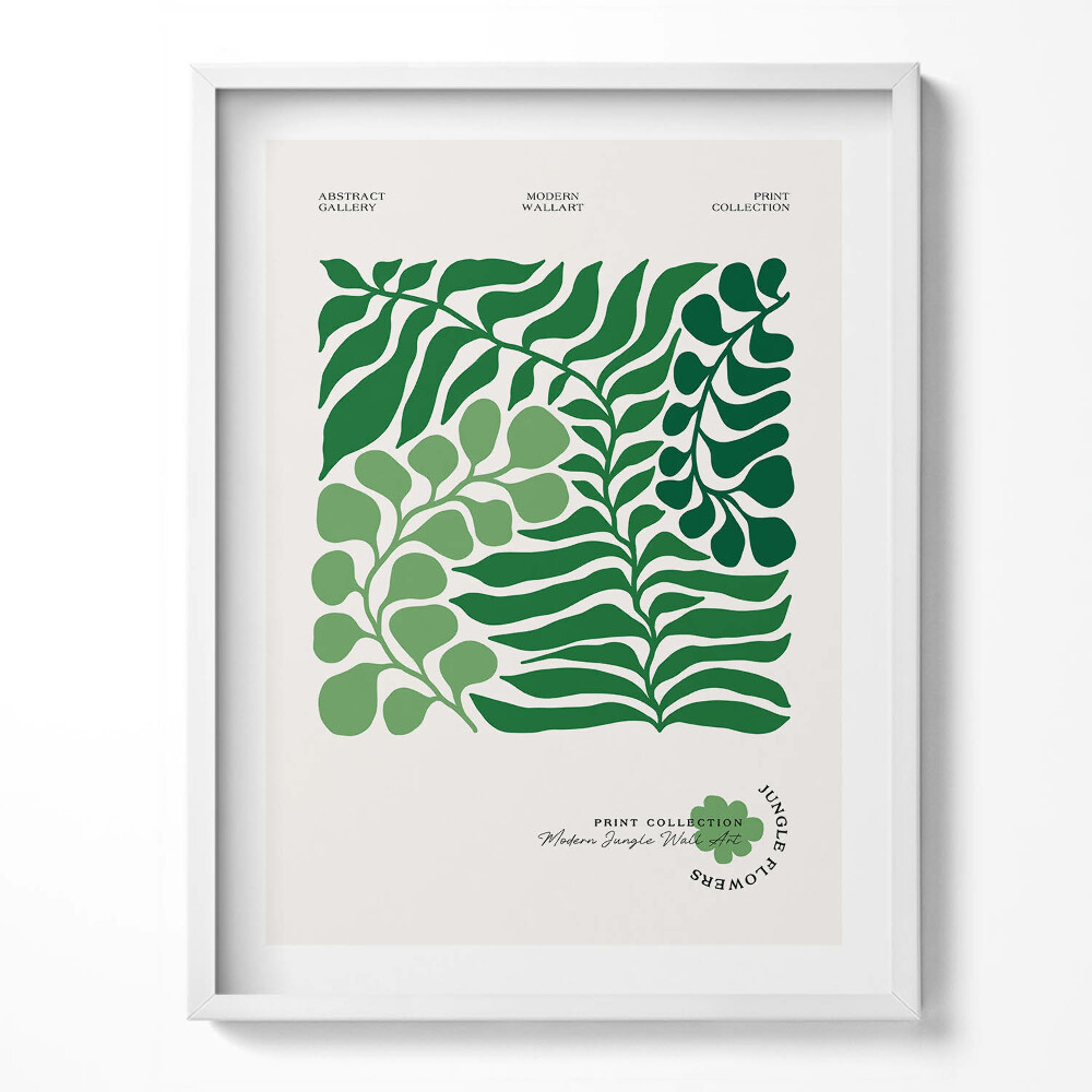 Obraz v rámu Ilustrace rostlin a květin