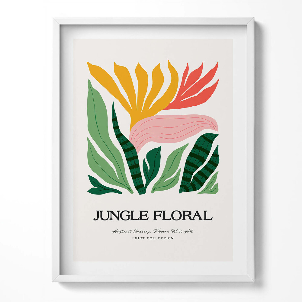 Obraz v rámu Ilustrace rostlin a květin