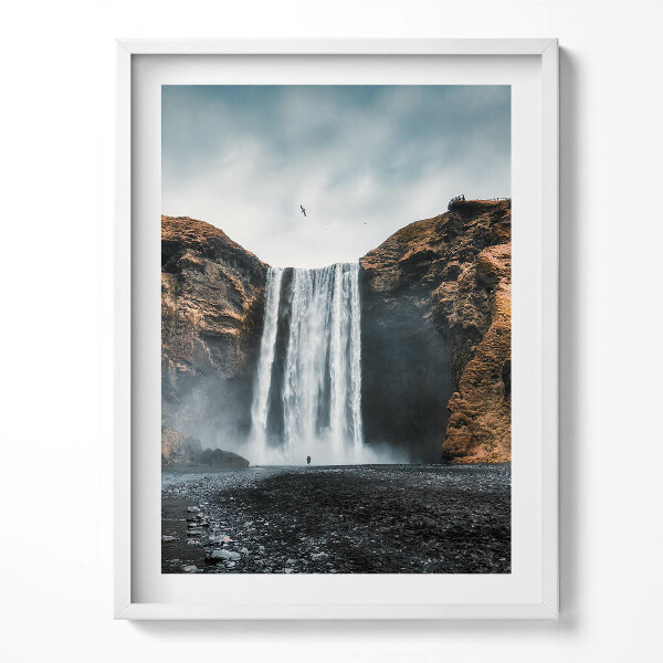 Obraz v rámu Vodopád mezi skalami