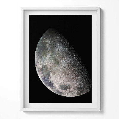 Obraz v rámu Měsíc na černé obloze