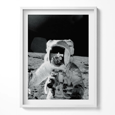 Obraz v rámu Astronaut na Měsíci - foto NASA