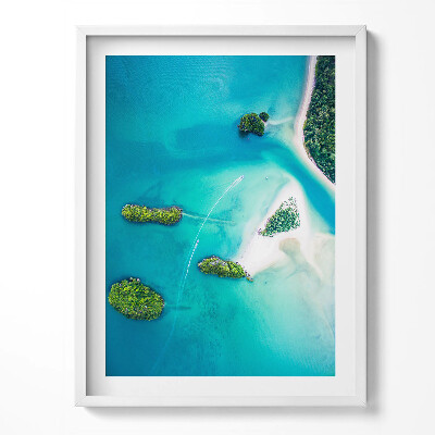 Obraz v rámu Pobřeží z ptačí perspektivy