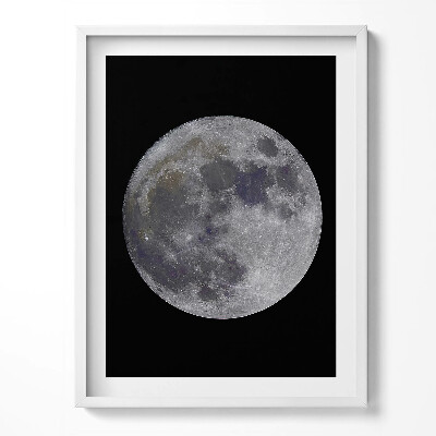 Obraz v rámu Úplněk na černé obloze