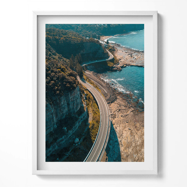 Obraz v rámu Přímořská cesta z ptačí perspektivy