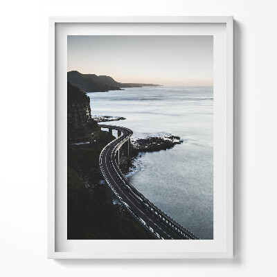 Obraz v rámu Přímořská cesta z ptačí perspektivy