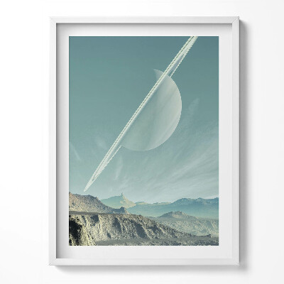 Obraz v rámu Planeta Saturn na obloze