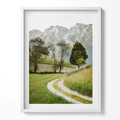 Obraz v rámu Polní pes v horách