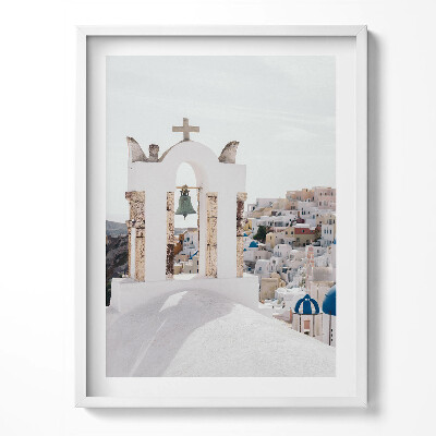 Obraz v rámu Architektura Santorini Řecko