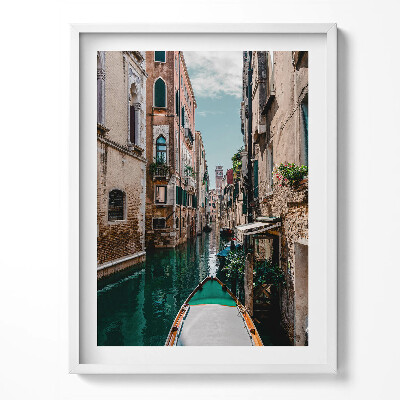Obraz v rámu Gondola v benátském kanálu, Itálie
