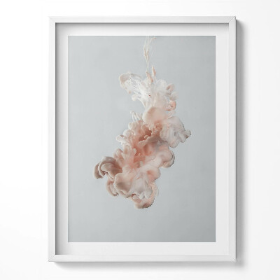 Obraz v rámu Abstraktní béžový inkoust ve vodě