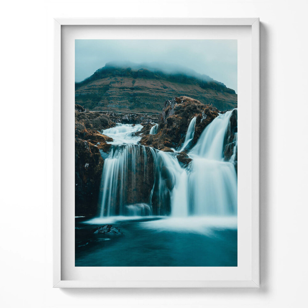 Obraz v rámu Fotografie horského vodopádu