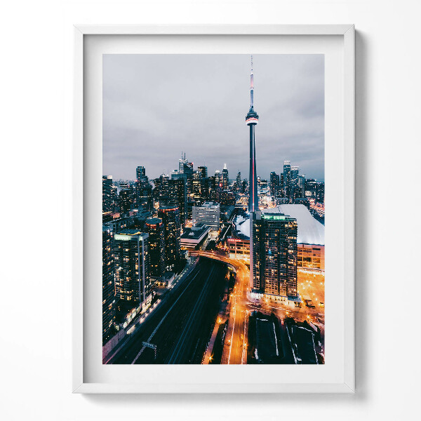 Obraz v rámu Letecký pohled na město