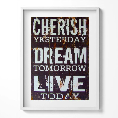 Obraz v rámu Motivační nápis stará tabule