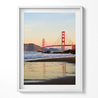Obraz v rámu Krajina mostu Golden Gate